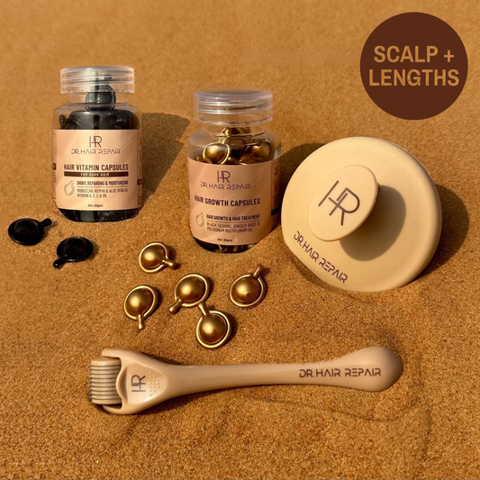 Hair Loss + Length Repair —Dark Hair Bundle | Bronze + Black + Tools (60pcs)