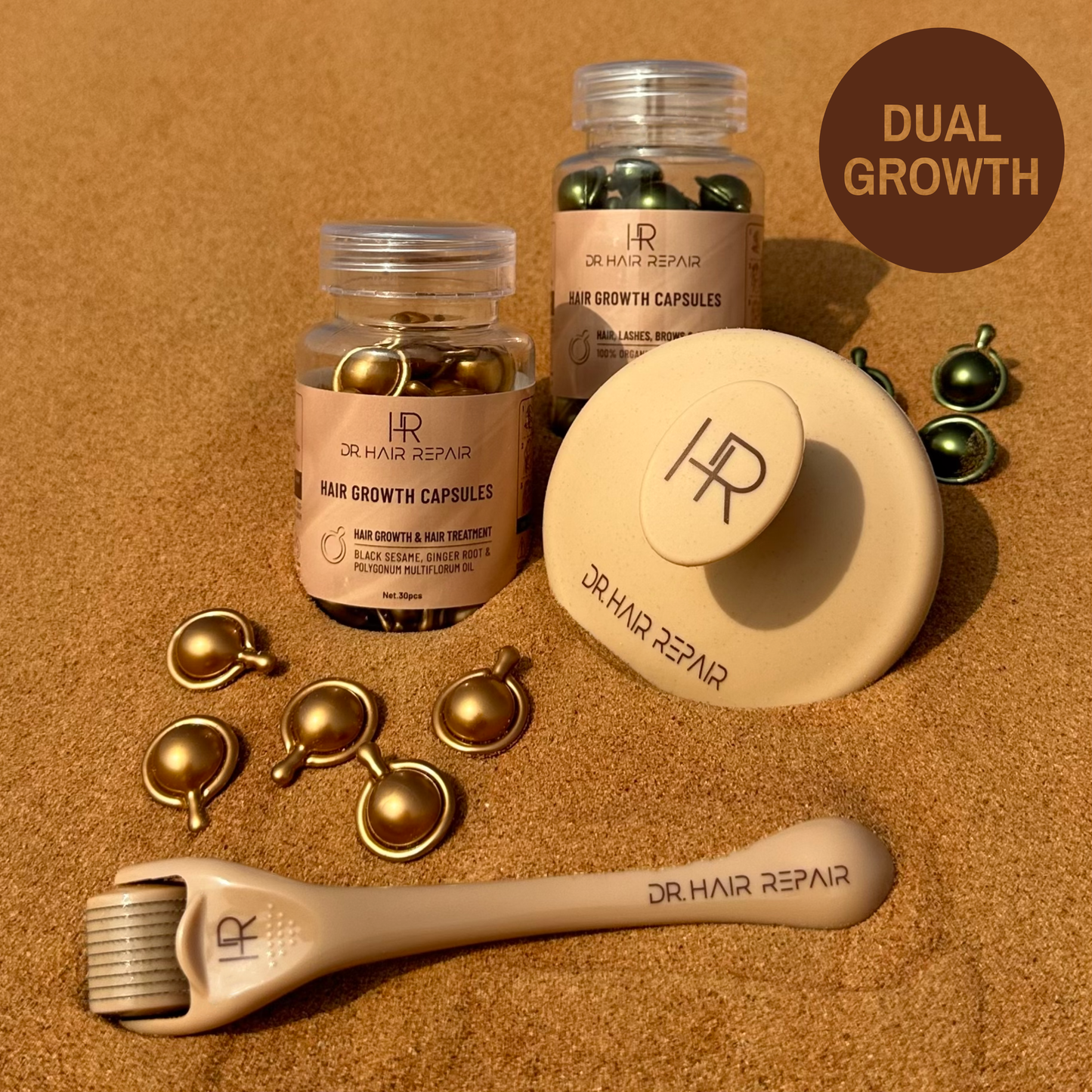 Growth Duo —Hair Loss + Overall Volume | Bronze + Green + Tools (60pcs)