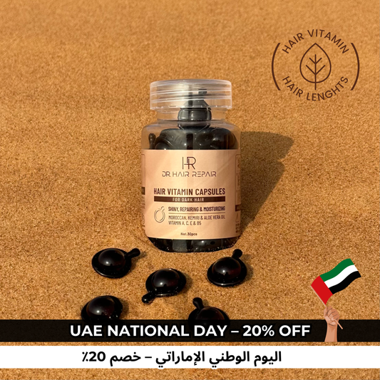 Length Repair for Dark Hair | Black Vitamin Capsules (30pcs)