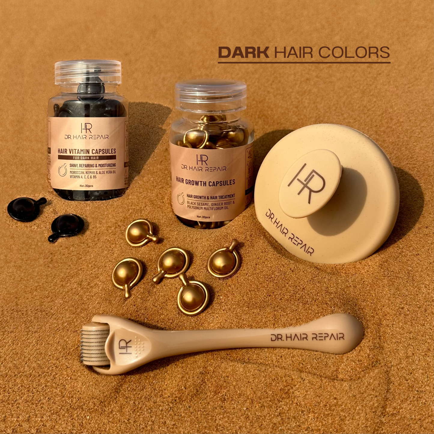 Hair Loss + Length Repair —Dark Hair Bundle | Bronze + Black + Tools (60pcs)