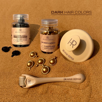 Hair Loss + Length Repair —Dark Hair Bundle | Bronze + Black + Tools (60pcs)